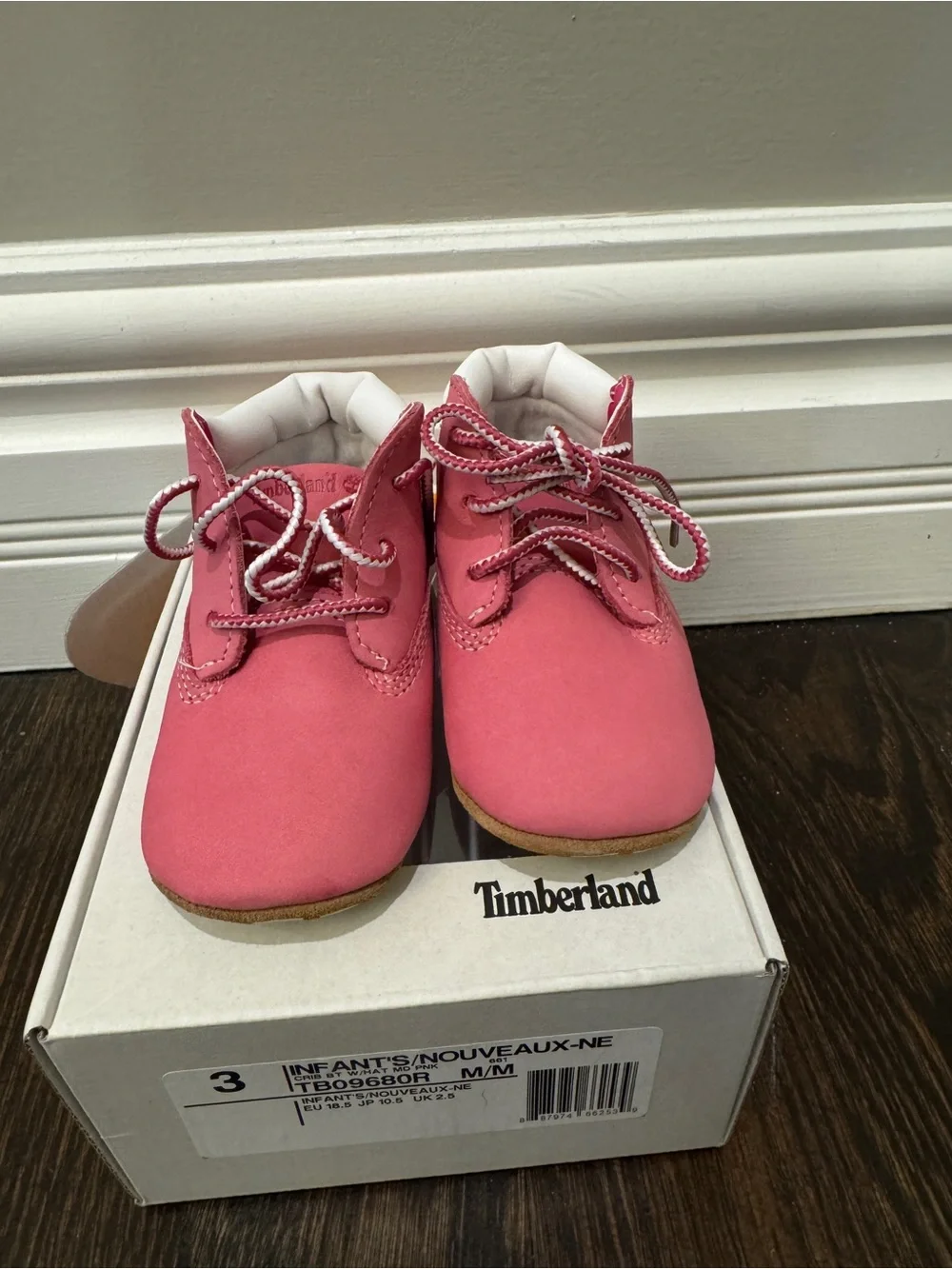 (New) Timberland Pink Toddler Lace-Up Boots